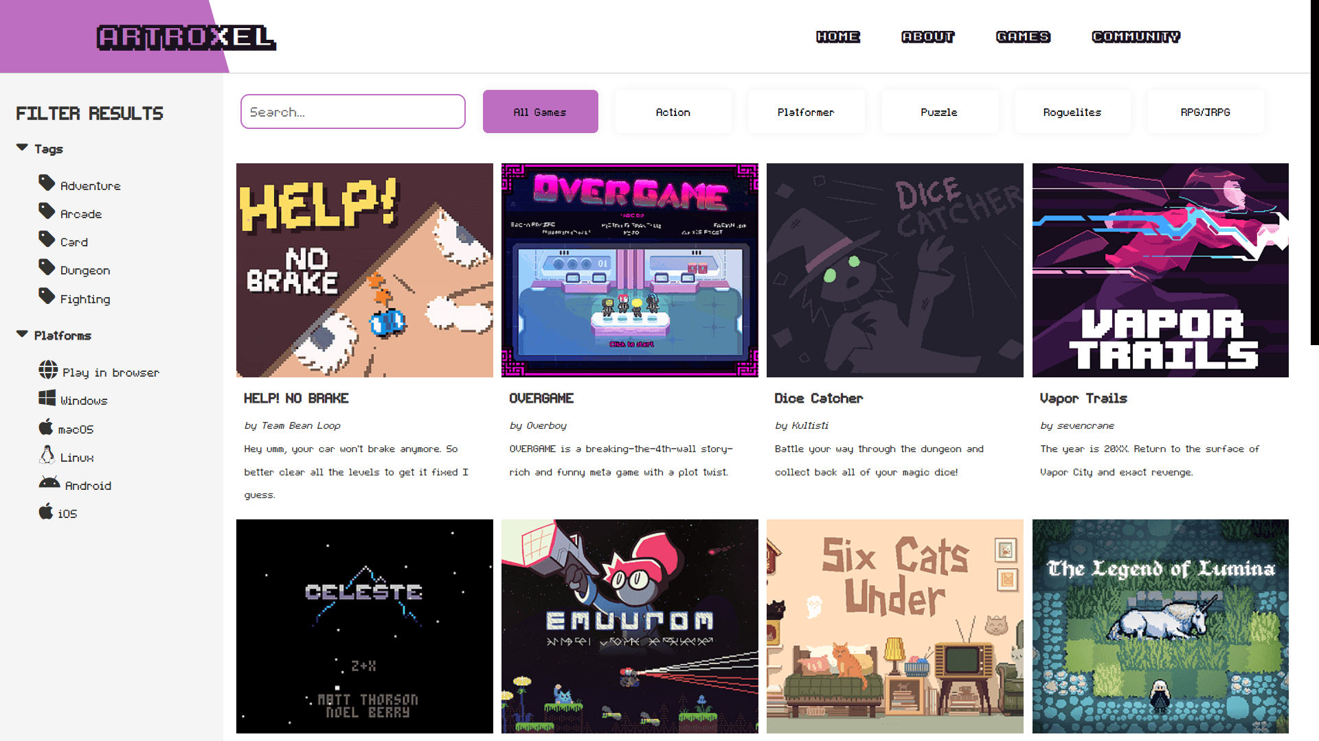 Artroxel screenshot